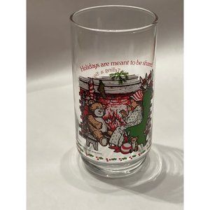 1980s Holly Hobbie Christmas Glass by Coca-Cola